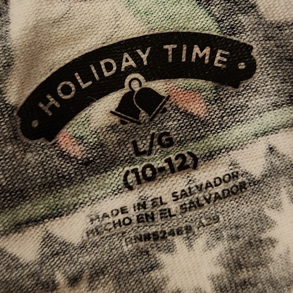 Holiday Time Black Unicorn Christmas Holiday Leggings Girls Large 10-12 EUC - Picture 5 of 7